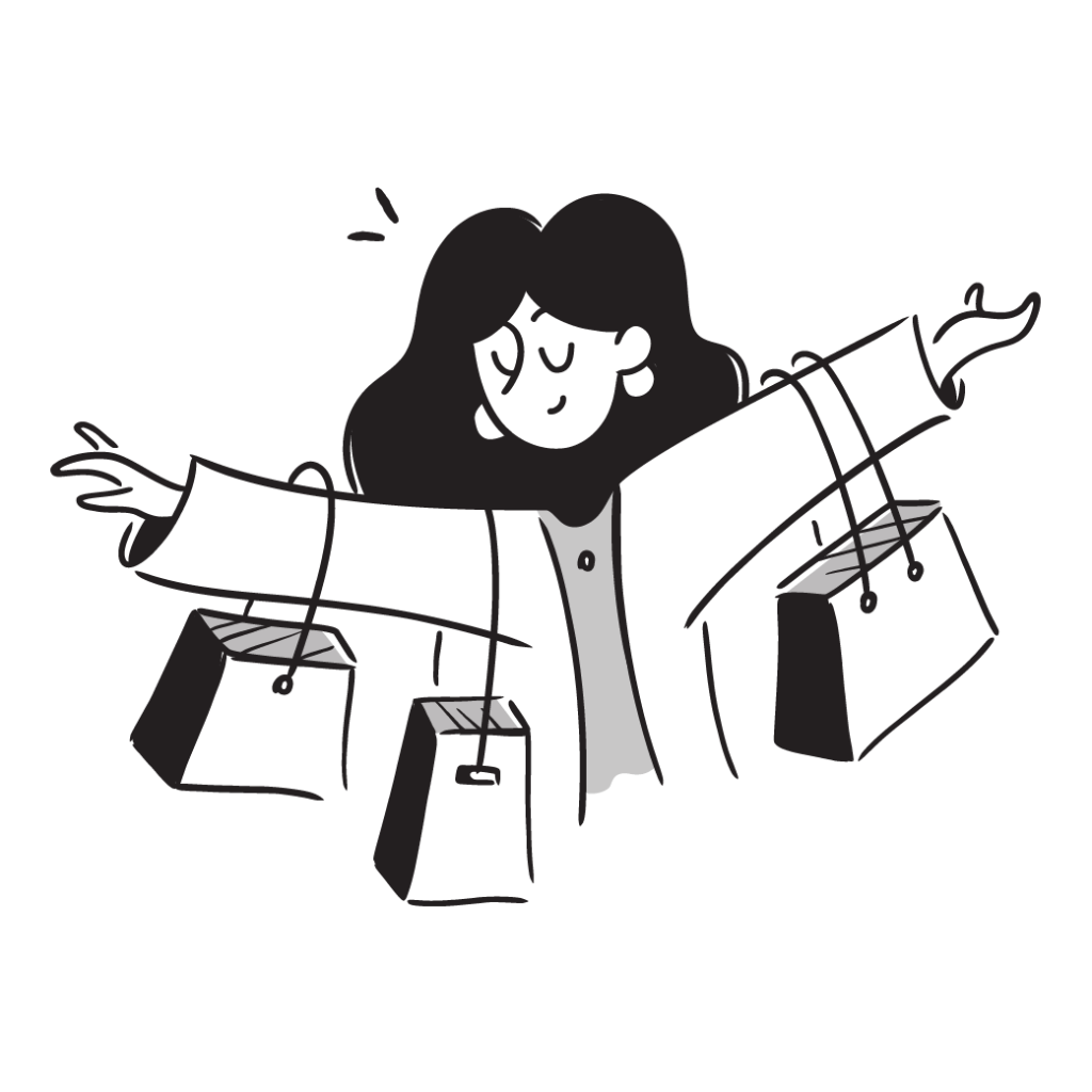 Ilustração de compras online