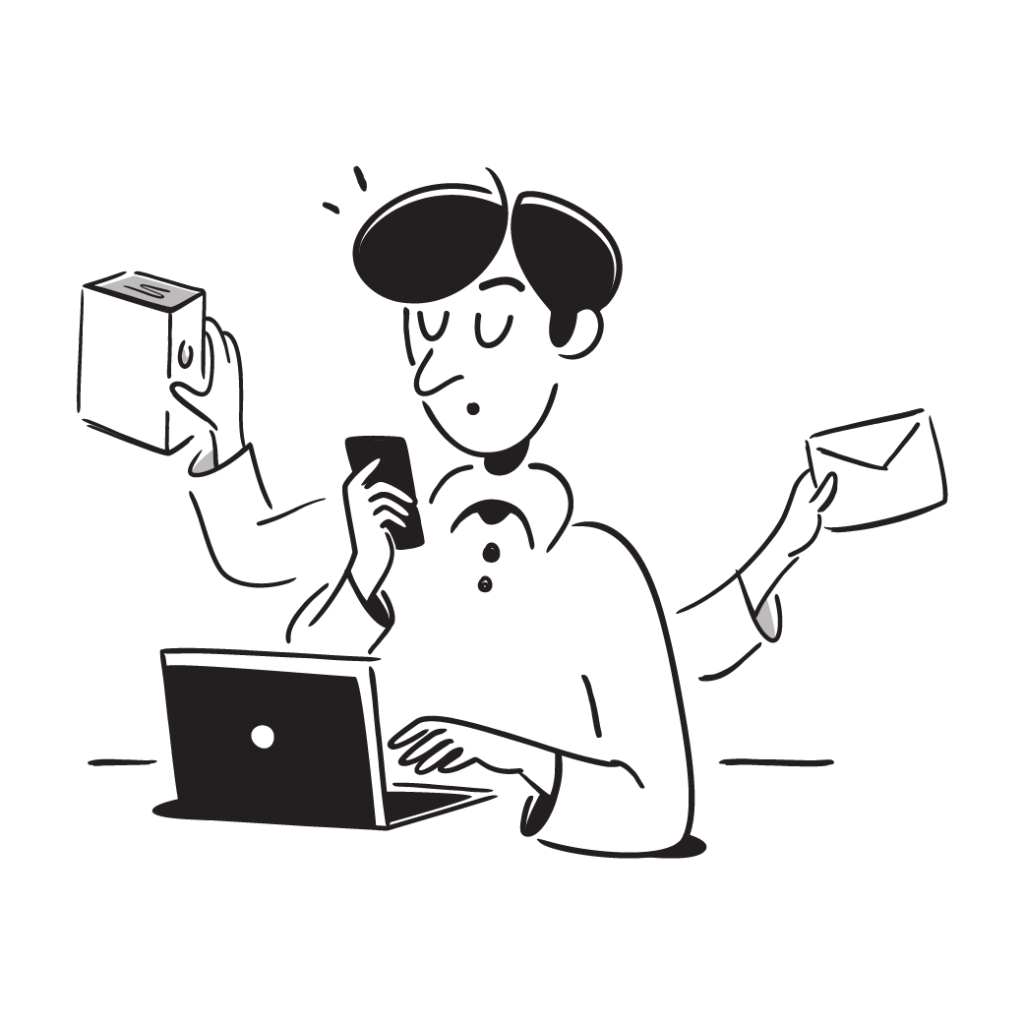 Ilustração de operação de ecommerce
